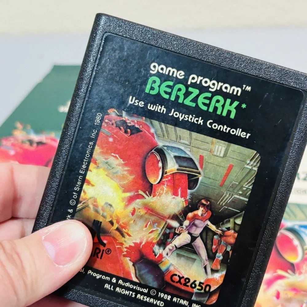 Berzerk Atari 2600, 1982) w/ Manual & Video Game System Cartridge Box